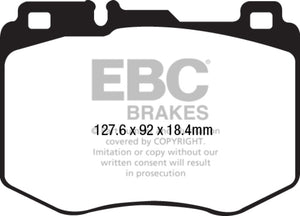 EBC DP22210 15-16 fits Mercedes-Benz C400 (W205) 3.0 Twin Turbo 4-Matic Greenstuff Front Brake Pads
