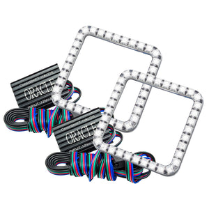 ORACLE Lighting 1342-334 Oracle fits Ford Superduty 08-10 LED Fog Light Halo Kit - ColorSHIFT w/o Controller