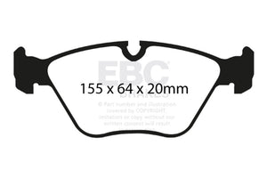 EBC DP21552 04-06 fits BMW X3 2.5 (E83) Greenstuff Front Brake Pads