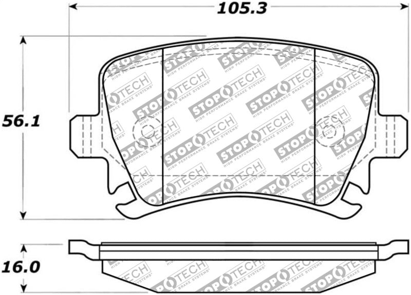 Stoptech 305.1108 Street Select Brake Pads - Rear