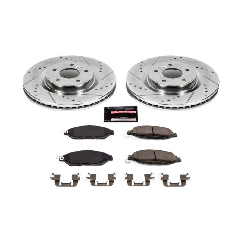 PowerStop K6496 2013 fits Infiniti JX35 Front Z23 Evolution Sport Brake Kit