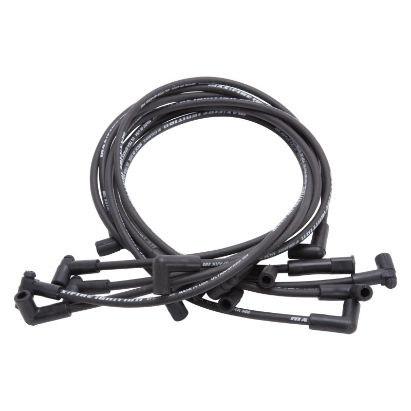 Edelbrock 22703 Spark Plug Wire Set fits SBC 78-86 V8 Hei 500 Ohm Resistance Black (Set of 8)