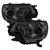 SPYDER 5081728 fits Toyota Tacoma 12-16 Projector Headlights Light Bar DRL Smoke
