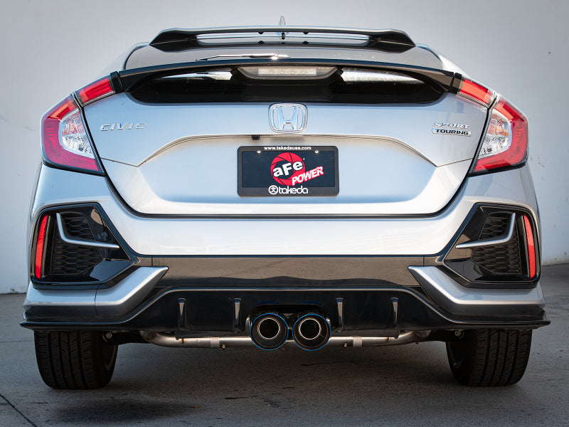 AFE 49-36624-L  3in 304 SS Cat-Back Exhaust System w/Blue Flame Tips 17-20 fits
