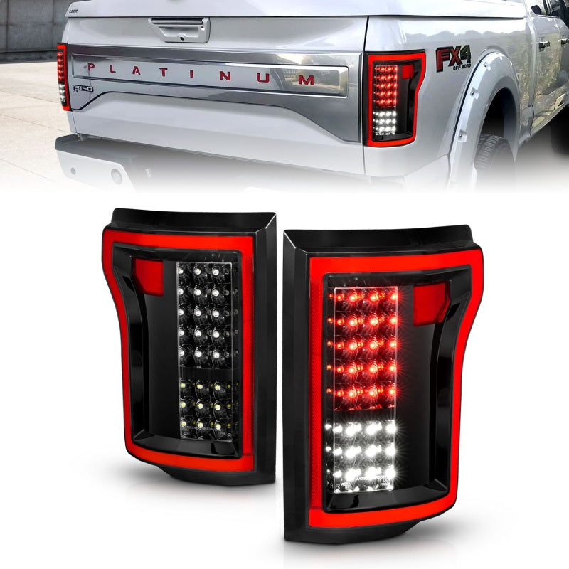 ANZO 311261 2016 fits Ford 15-20 F-150 LED Taillights Black