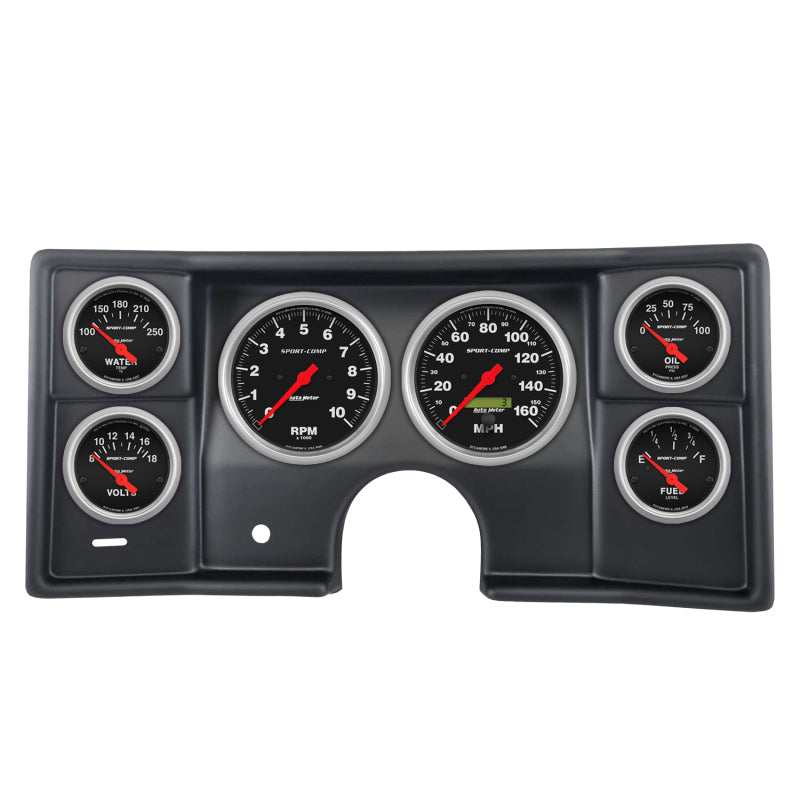 AutoMeter 2935-11 Autometer Sport-Comp Direct Fit Dash Kit 78-81 Malibu / El Camino / Montecarlo (2 x 5in/4 x 2-5/8in)