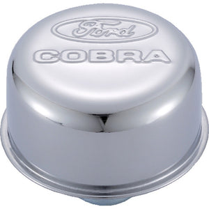 fits Ford Racing 302-225 Chrome Breather Cap w/ Ford Cobra Logo