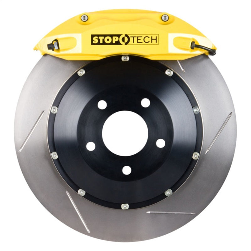 StopTech 83.055.0143.81 fits Acura 91-05 NSX Rear BBK w/Yellow ST-40 Calipers Slotted 328x28mm Rotors Pads SS Lines