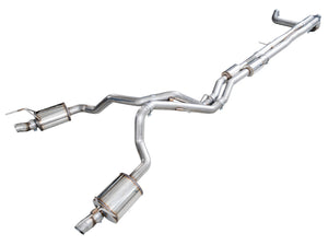 AWE Tuning 2021+ Cadillac Escalade 6.2L ESV 0FG Dual Exit Exhaust System (Reuses OE Tips)