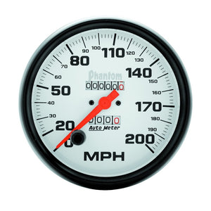 AutoMeter 5896 Autometer Phantom 5in 0-200 MPH Mechanical Speedometer