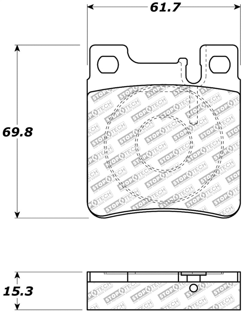 Stoptech 305.0603 Street Select Brake Pads - Rear
