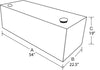 Tradesman 3198 Aluminum Rectangular Liquid Storage Tank (98 Gallon Capacity) - Brite
