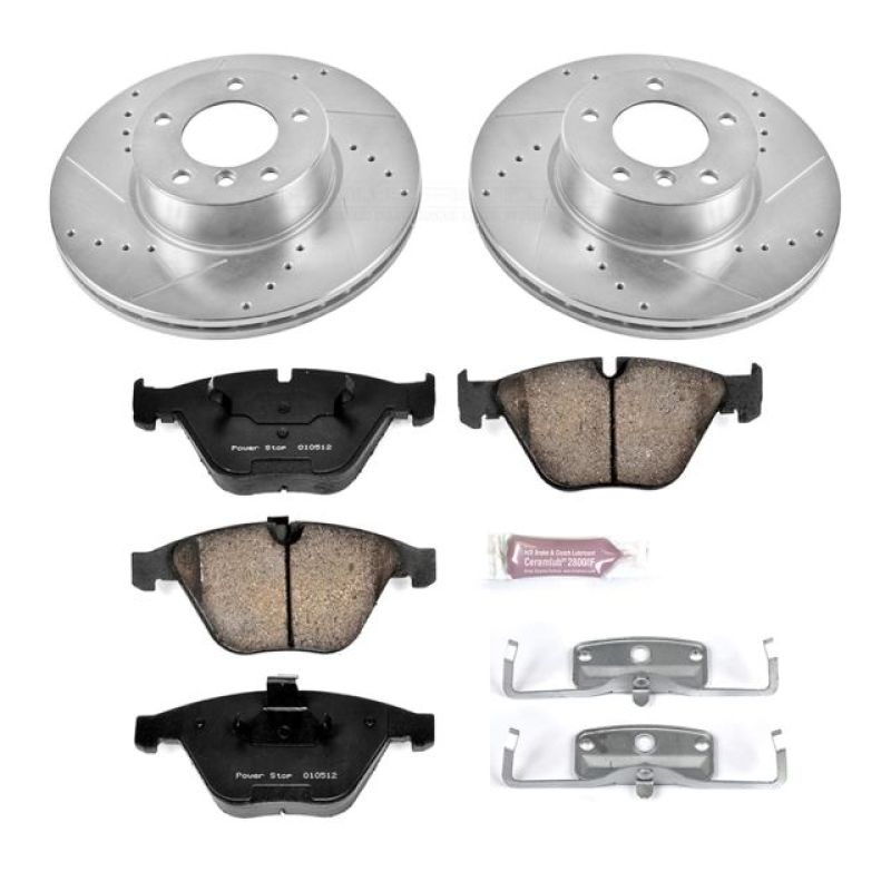 PowerStop K6073 fits BMW 11-12 328i xDrive Front Z23 Evolution Sport Brake Kit