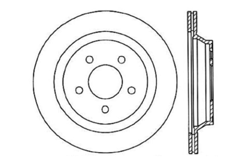 Stoptech 127.61046L Slotted & Drilled Sport Brake Rotor