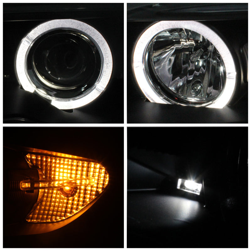 Spyder 5077141 fits BMW 04-06 E46 3-Series 2 DR Projector Halogen Model- LED Ha