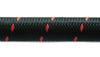 Vibrant 11958R -8 AN Two-Tone Black/Red Nylon Braided Flex Hose (2 foot roll)