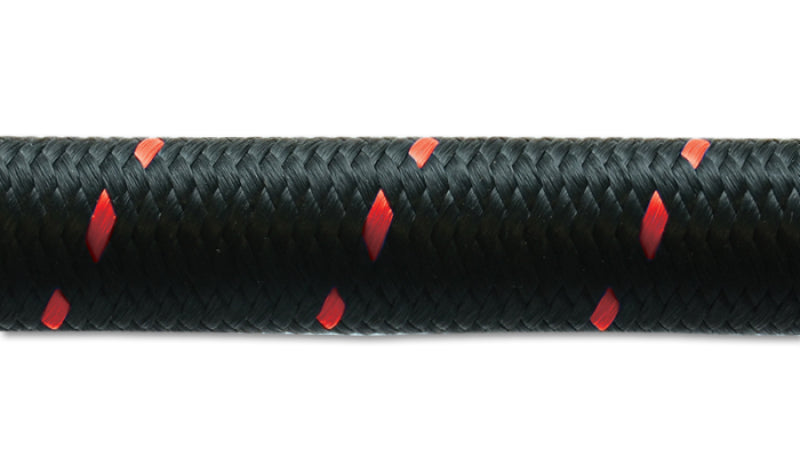Vibrant 11990R -10 AN Two-Tone Black/Red Nylon Braided Flex Hose (5 foot roll)