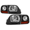 xTune 9042638 97-03 fits Ford F-150 4pc OEM Style Headlights w/Corner - Black (