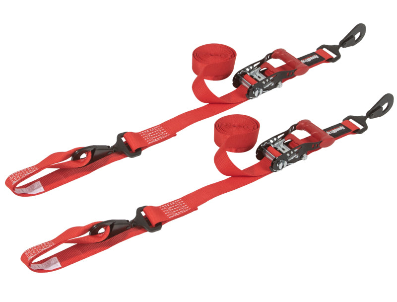 SpeedStrap 15223-2 1 1/2In x 10Ft Ratchet Tie-Down w/ Soft-Tie (2 Pack) - Red