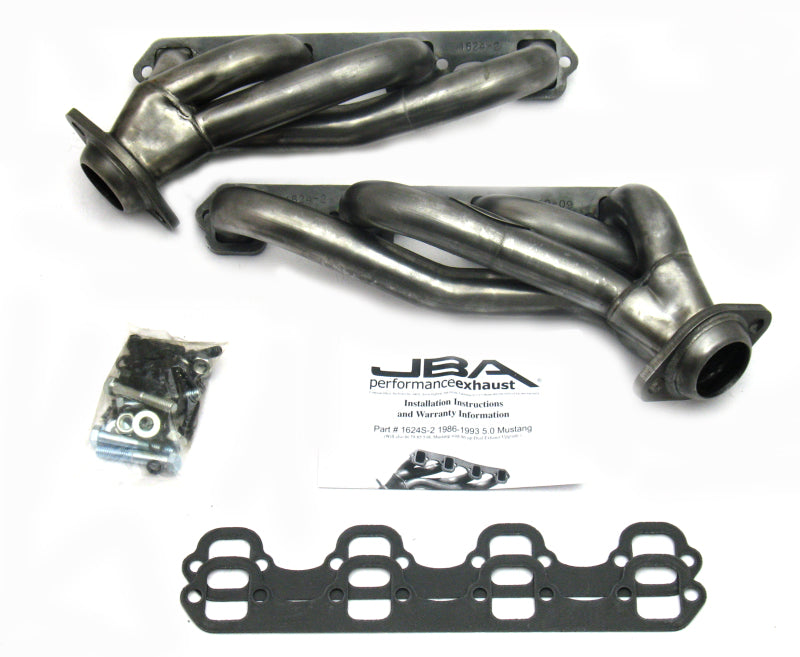 JBA 1624S-2 fits Ford 86-93 Mustang 5.0L SBF 1-5/8in Primary Raw 409SS Cat4Ward Header