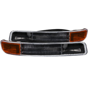 ANZO 511005 1999-2006 fits GMC Sierra 1500 Euro Parking Lights Black w/ Amber Reflector