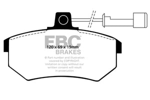 EBC UD290 88-92 fits Audi 80 2.0 Ultimax2 Front Brake Pads