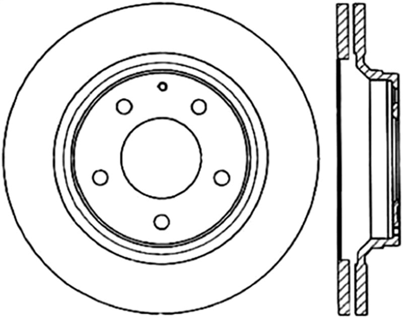 Stoptech 127.45052L Slotted & Drilled Sport Brake Rotor