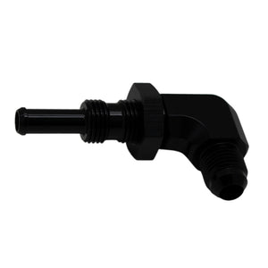 DeatschWerks 6-02-0712-B 6AN Male Flare to 5/16in Male Barb Bulkhead Adapter 90
