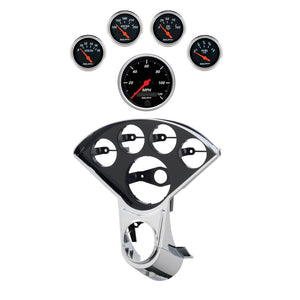 AutoMeter 2208-06 Autometer Designer Black Direct Fit Dash Kit 55-59 fits Chevy Truck (1 x 3-3/8in. / 4 x 2-1/16in.)