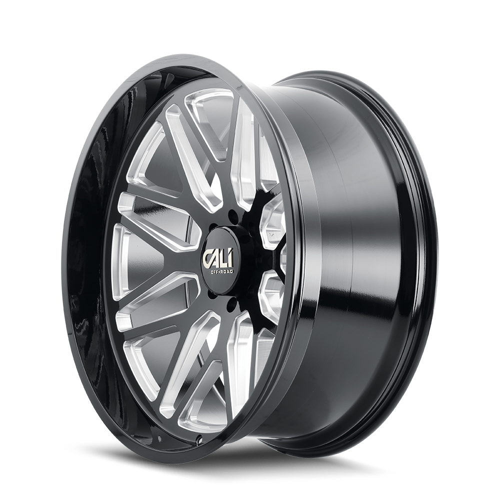 CALI OFF-ROAD 9115-24470BM CALI OFF-ROAD INVADER 9115 GLOSS BLACK MILLED 24X14