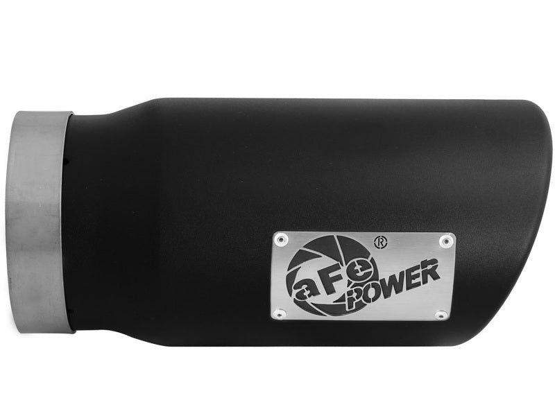 AFE 49T50601-B12  Exhaust Tip Bolt On Black 5in Inlet x 6in Outlet x 12in Long