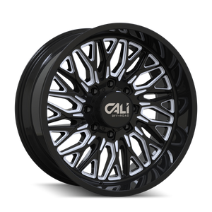 CALI OFF-ROAD 9118-22170BM CALI OFF-ROAD CRUSHER 9118 GLOSS BLACK MILLED 22X10
