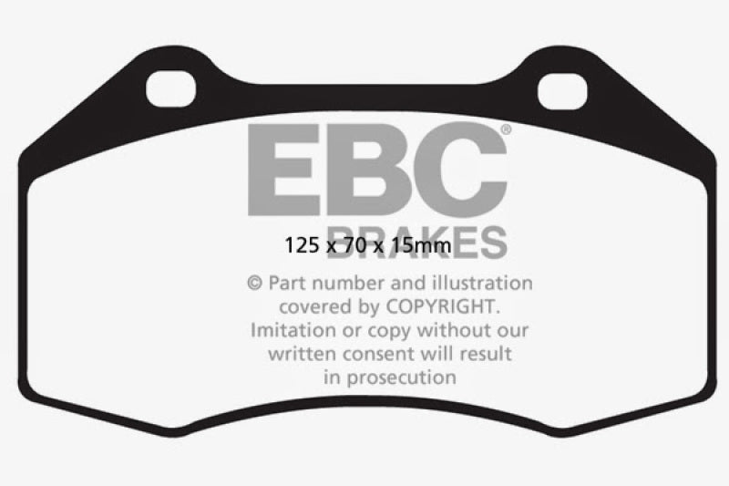 EBC DP22021/2 14+ fits Alfa Romeo 4C 1.75 Turbo Greenstuff Front Brake Pads