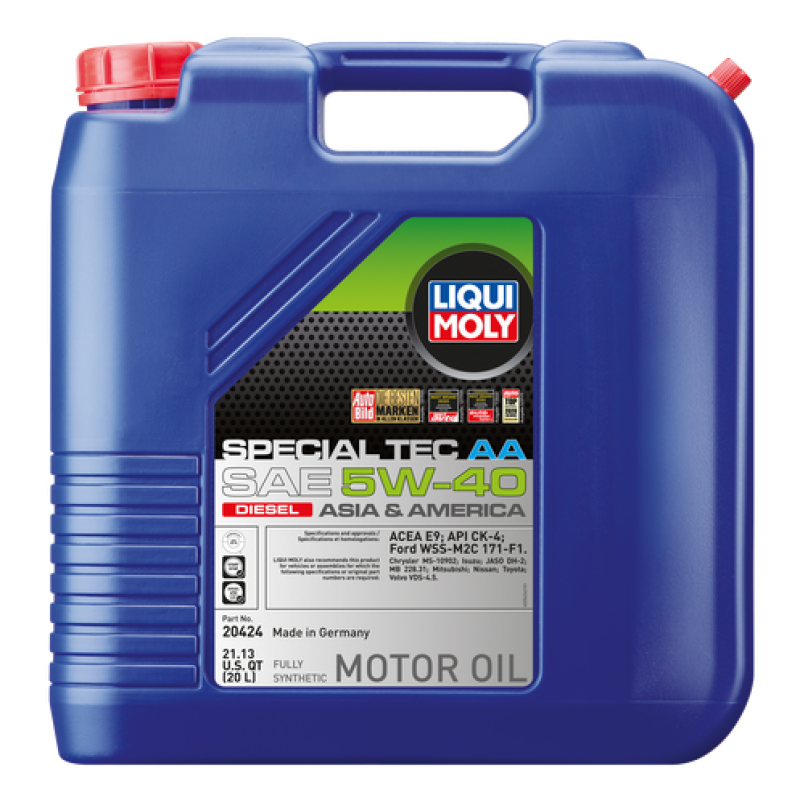 LIQUI MOLY 20424 20L Special Tec AA Motor Oil SAE 5W40 Diesel