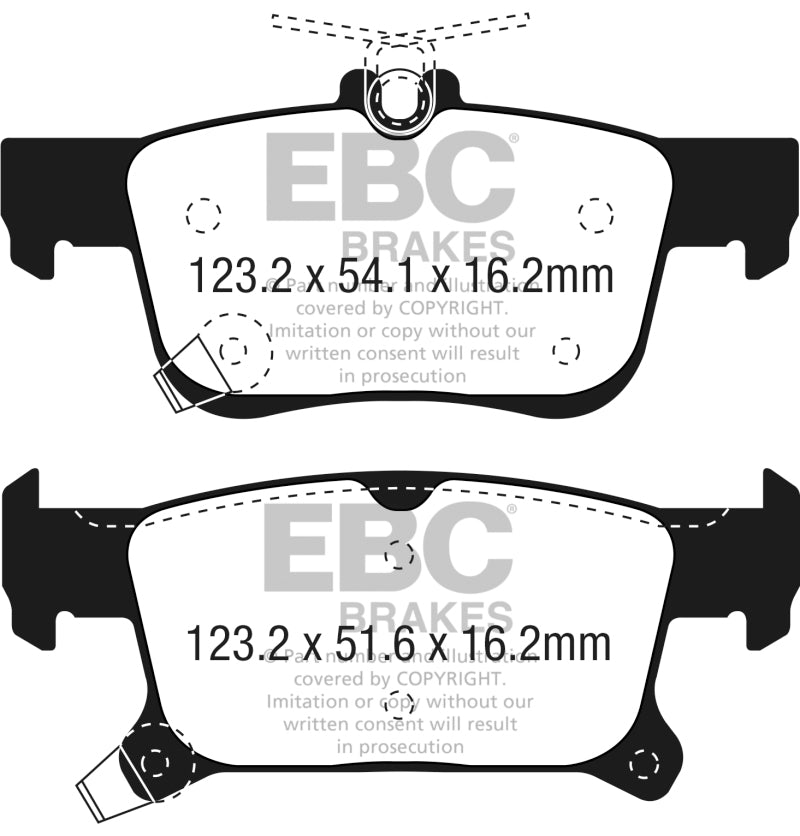 EBC DP23069 2016+ fits Buick Envision 2.0L Turbo Greenstuff Rear Brake Pads