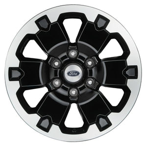 fits Ford Racing M-1007K-DC18X8BMF 19-21 Ranger 18x8in 4 Wheel Kit w/TPMS - Gloss Black w/ Machined Face