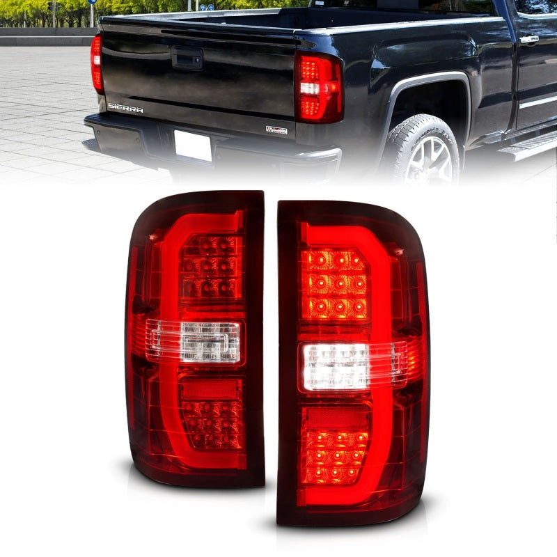 ANZO 311466 fits GMC 14-18 Sierra 1500 LED Taillights Red/Clear