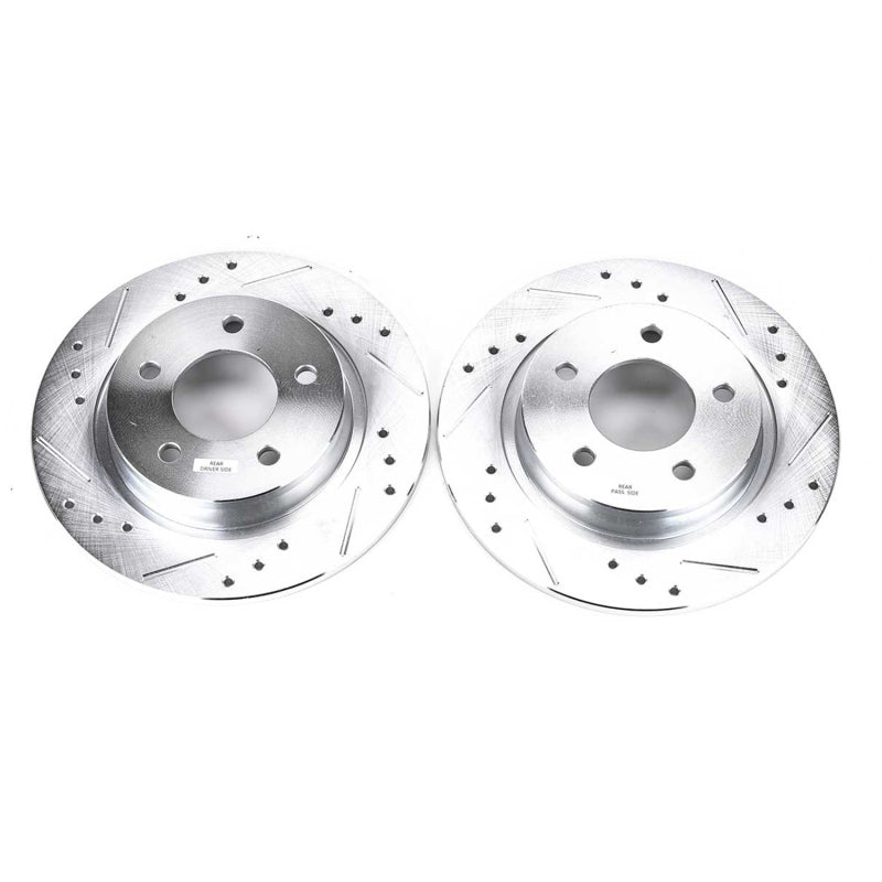 PowerStop fits Mazda 04-13 3 Rear Evolution Drilled & Slotted Rotors - Pair