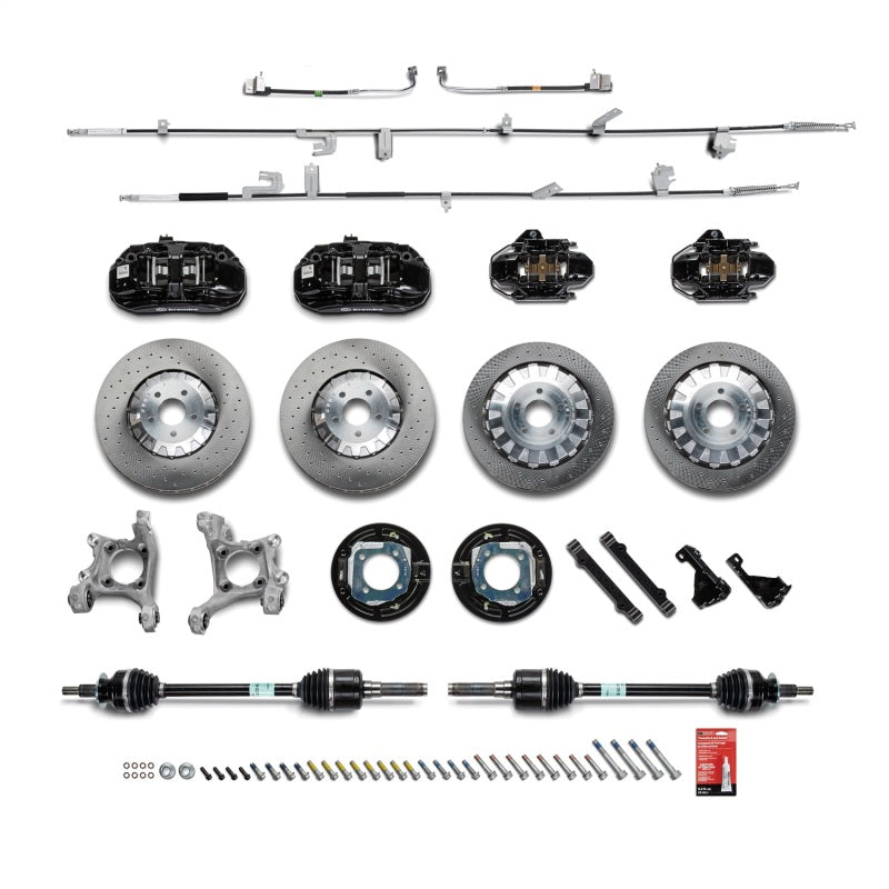 fits Ford 15-21 Racing M-2300-YBK Mustang GT/ 2.3L EcoBoost GT350R Brake Upgrade Kit - Black