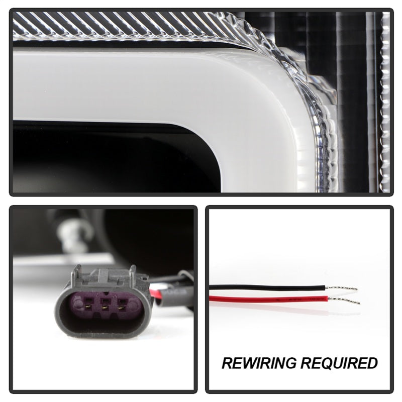 Spyder 5087850 fits Ford 17-18 F250/F350/F450 Halogen Model Only -White Light B