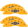 MGP 14173SBANYL 4 Caliper Covers Engraved F & R 100th Anniv Yellow Finish Black