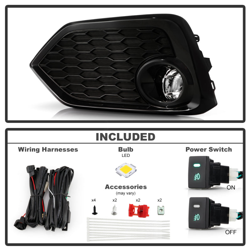 Spyder 9043338 fits Honda 16-17 Civic Hatchback (Hatch Only) OEM LED Fog Light