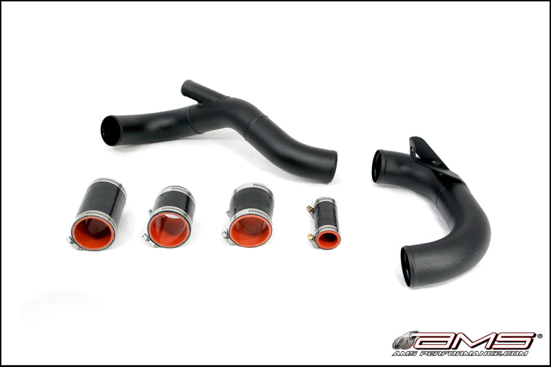 AMS AMS.04.09.0003-2 Performance fits Mitsubishi 08-15 EVO X Lower I/C Pipe Kit for Stock Flange - Black Powder Coat