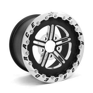 Race Star 63-512474011B 63 Pro Forged 15x12 SBL Sportsman 5x4.75 BC / 4.00 BS Wheel - Blk Anodized/Machined