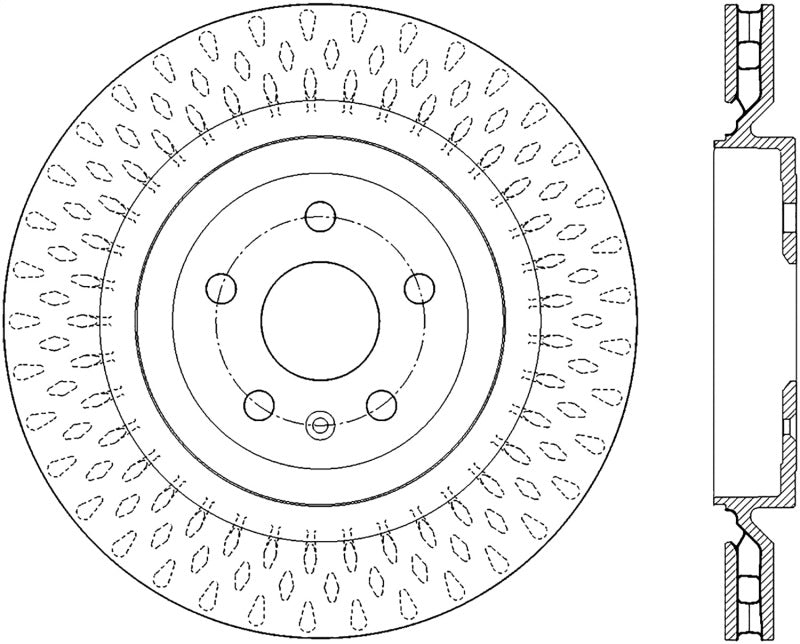 Stoptech 127.62119CL 09-16 Cadillac CTS SportStop Cryo Slotted & Drilled Rear Left Rotor