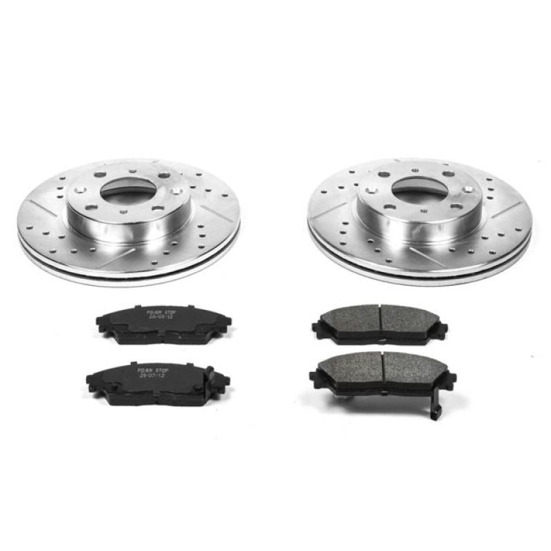 PowerStop K402 fits Honda 90-91 Civic Front Z23 Evolution Sport Brake Kit