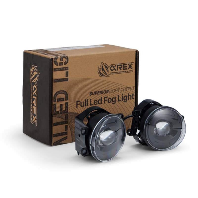 AlphaRex 210023 Universal fits Toyota/fits Lexus/fits Scion MKII DoubleTap LED Projector Fog Lights - White/Amber