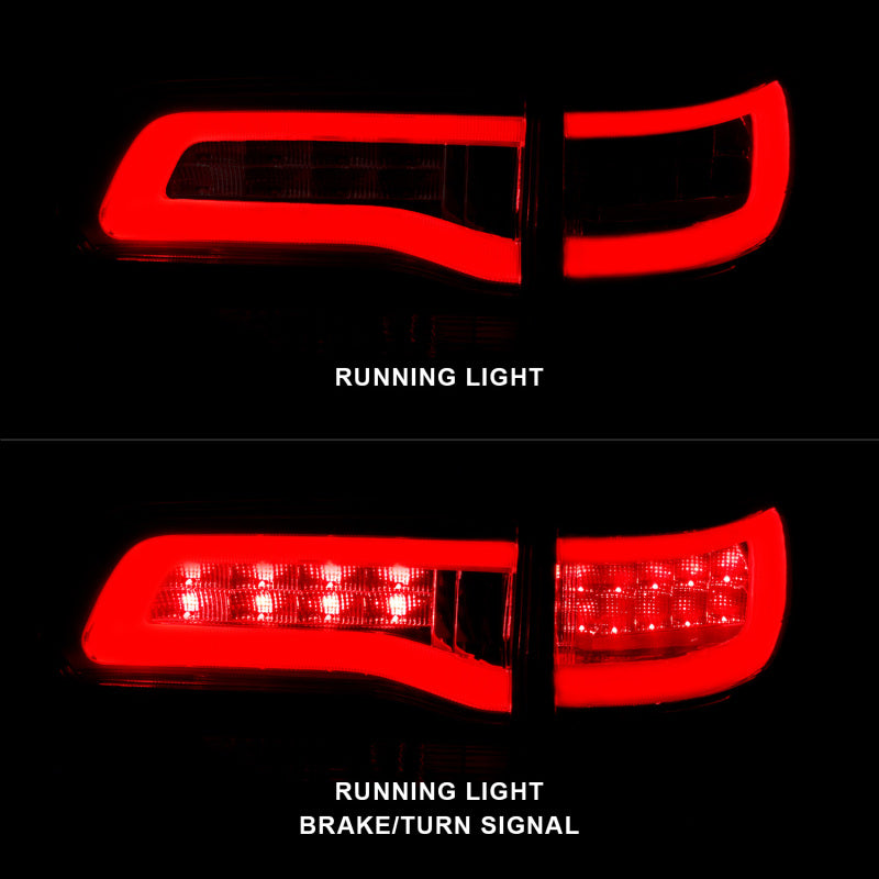 ANZO 311268 2016 fits Jeep 14-20 Grand Cherokee LED Taillights Red/Clear