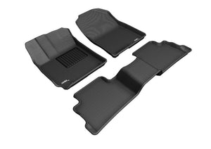3D MAXpider 2018-2020 fits Hyundai Accent Sedan Kagu 1st Row Floormat - Black