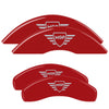 MGP 21-24 Chevy Blazer 4 Caliper Covers Engraved Front & Rear - Red w/ MGP